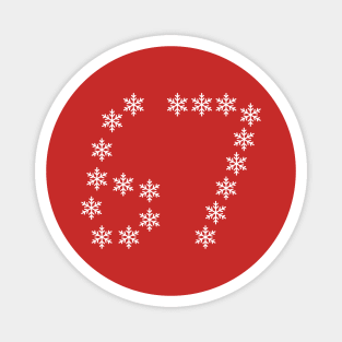 67 Christmas Snowflakes Magnet